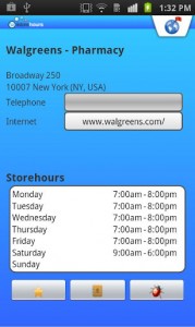Store Hours for Android