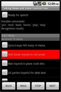 HandsFree RSS for Android