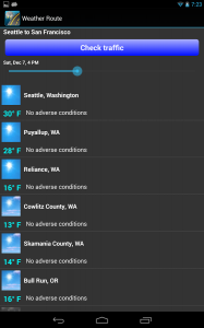 Weather Route Android App Review